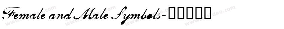 Female and Male Symbols字体转换